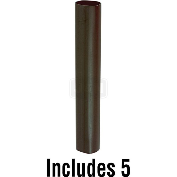 Aftermarket Heat Shrink Tube, 3:1 I.D. Shrink Ratio, 1-1/8 in I.D. Before Shrinking, Black, 1-1/2 in 606-48003-5-JN - main